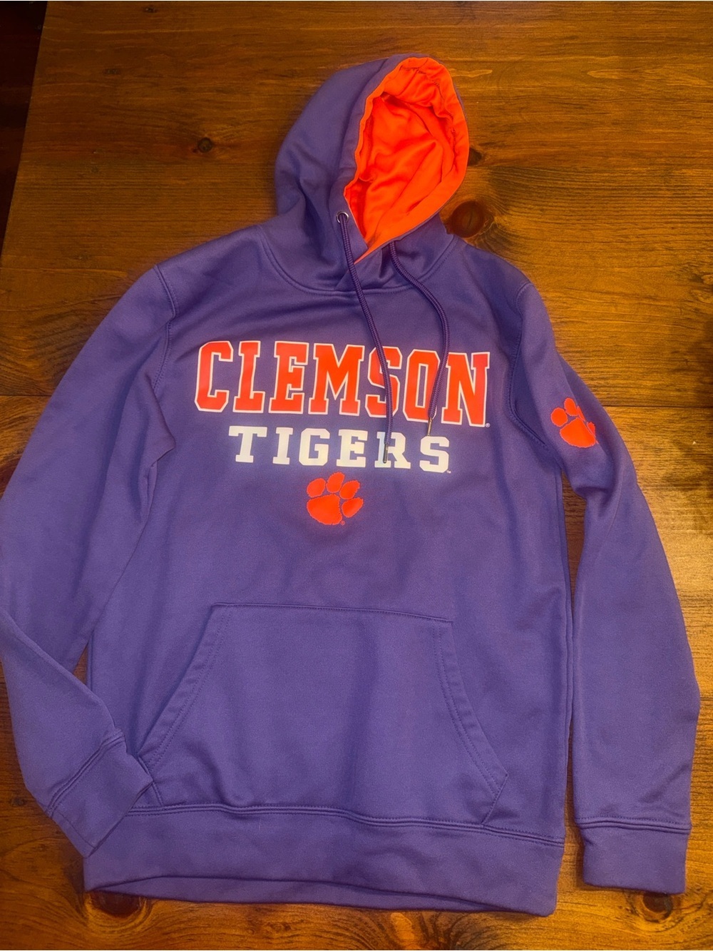 Colosseum Purple Hoodie with Orange Accents